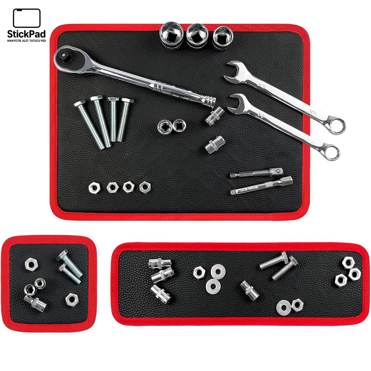 3 Parça StickPad – Manyetik Alet Tutucu Ped