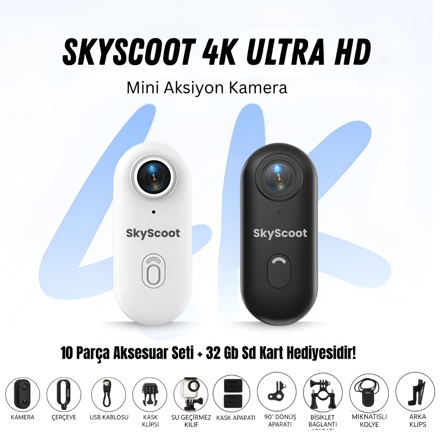 SkyScoot™ Ultra HD Aksiyon Kamerası