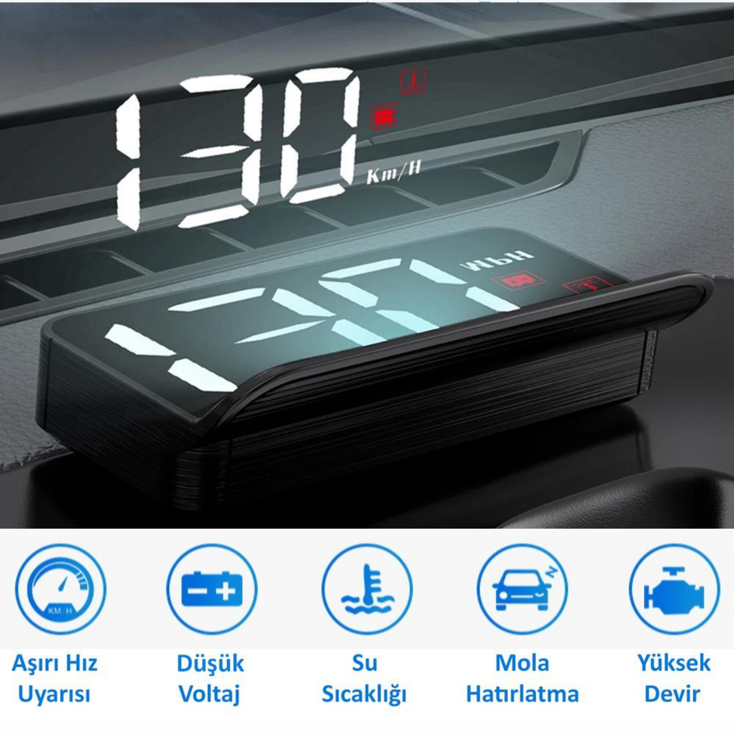 HUD Dijital Ekran – Su Sıcaklığı, Hararet, Hız, Devir Göstergesi