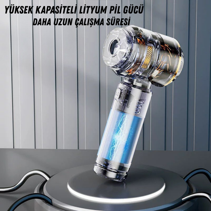 TurboClean Araç Vakum – Çift Güç: Emiş & Üfleme