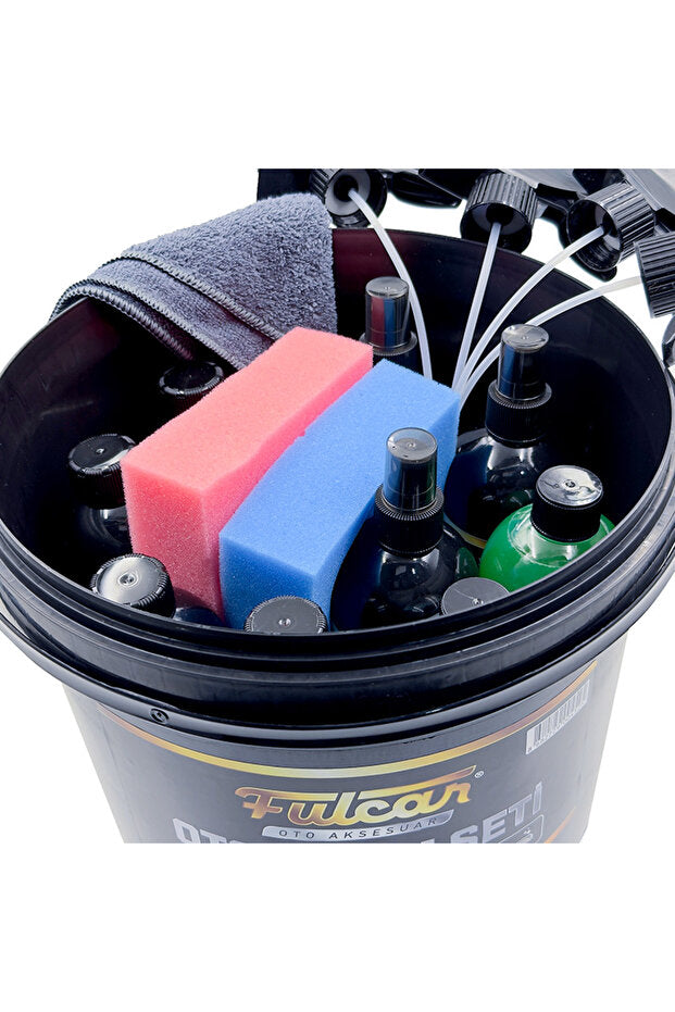 12 Parça Efsane Araç Bakım Seti Fırsat Full Oto Bakım Temizlik Seti Bez Sünger Hediyeli