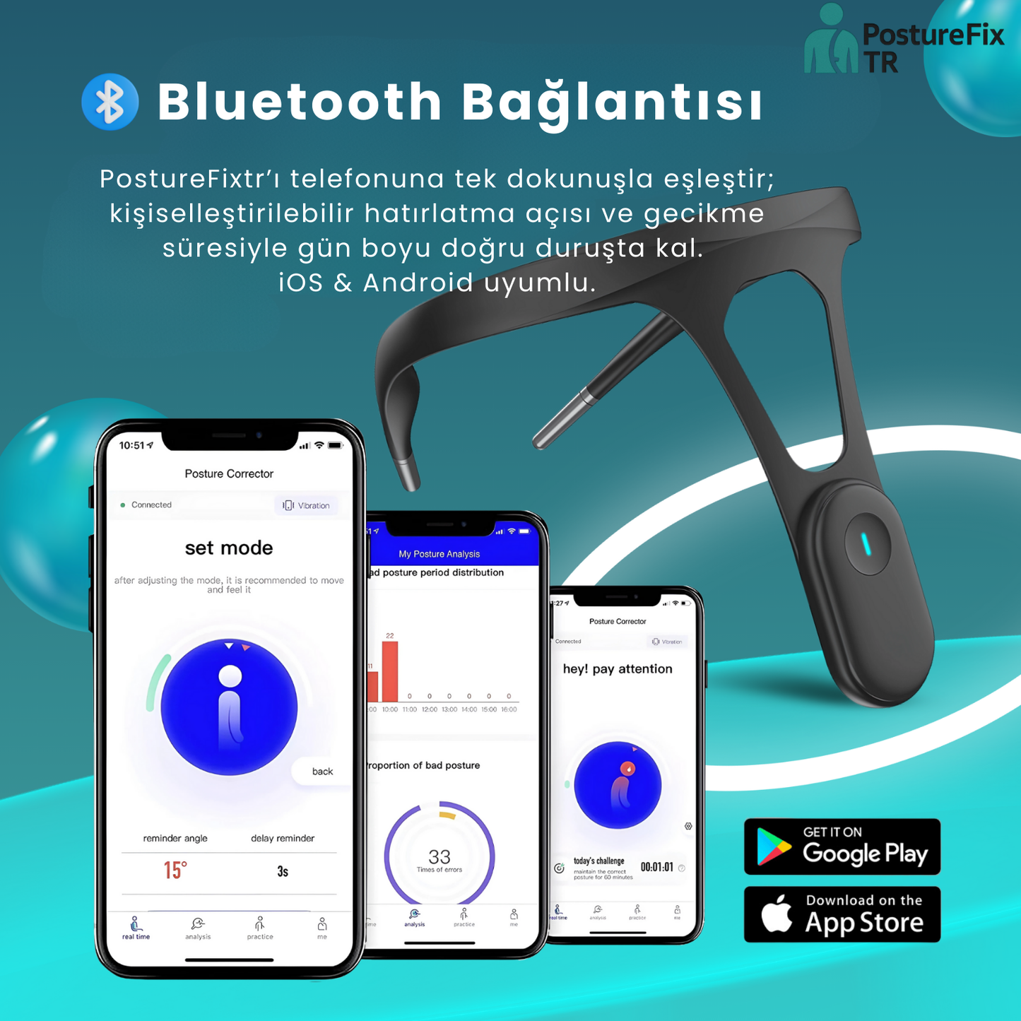 PostureFix TR – HIPEE Akıllı Sırt Duruş Düzeltici