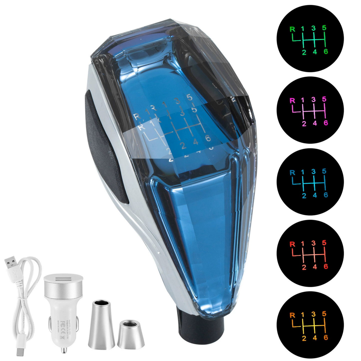 LUX Vites – LED Aydınlatmalı Kristal Vites Topuzu