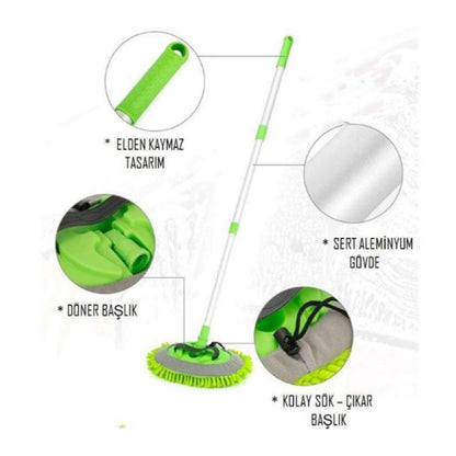 Premium 2’si 1 Arada Mikrofiber Oto Mop